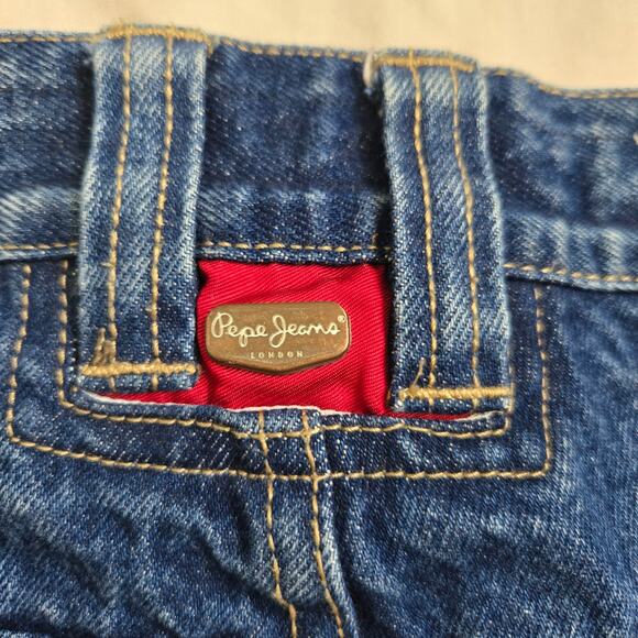 PJL Industries Mens Size 36x33 Pepe Jeans Carpenter Dark Wash Y2K Baggy *read* - Picture 6 of 16